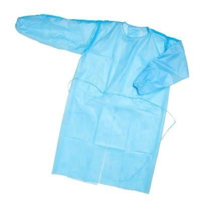 Surgical Disposable Lab Coats with Cuffs SMS Isolation Gown