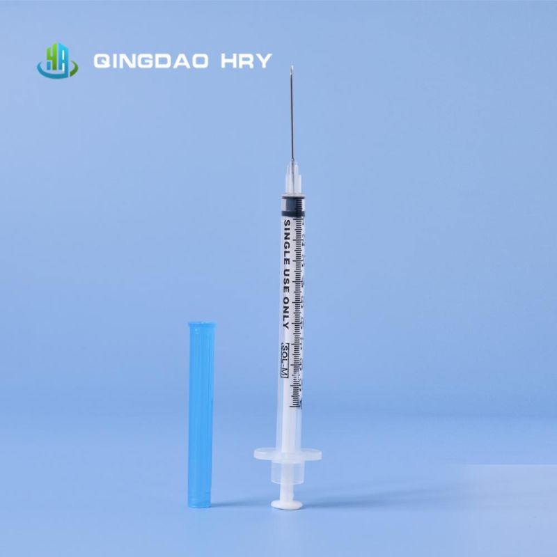 Low Cost, High Quality 1ml Disposable Syringe with Needle and Dead Space