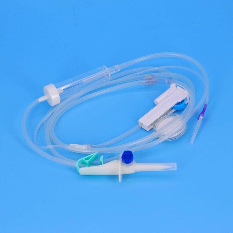 TPE Free_PVC Zhenfu Gravity IV with Needle Medical Infusion Set in China