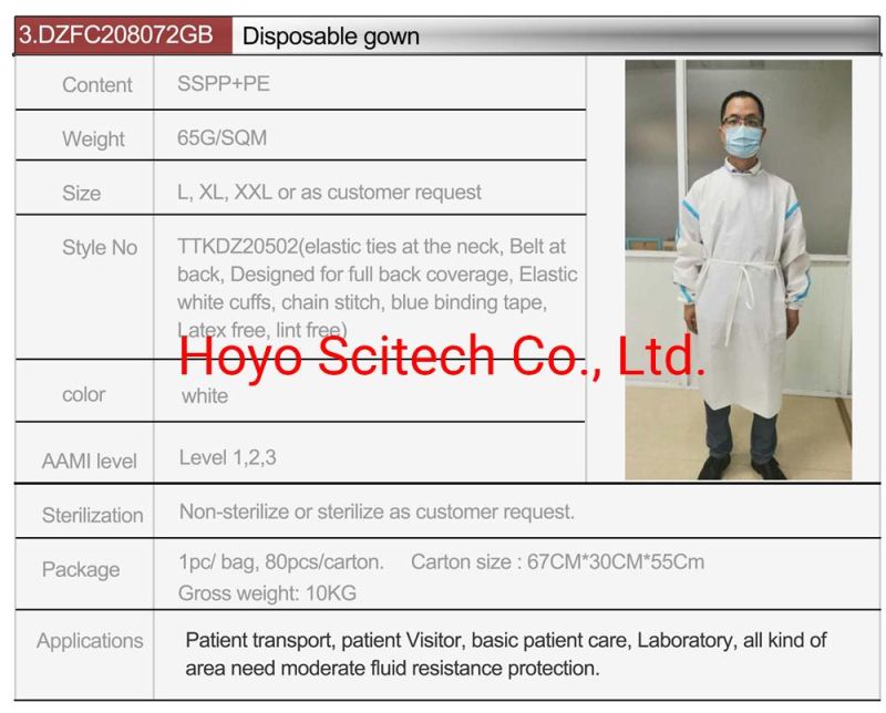 Surgical Gown Non Woven Fabric Non Woven Fabric for Disposable Surgical Gown