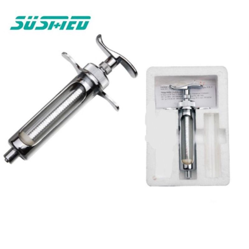 High Quality Upgrade Type 10ml 20ml Veterinary Instrument Reusable Animal Syringe