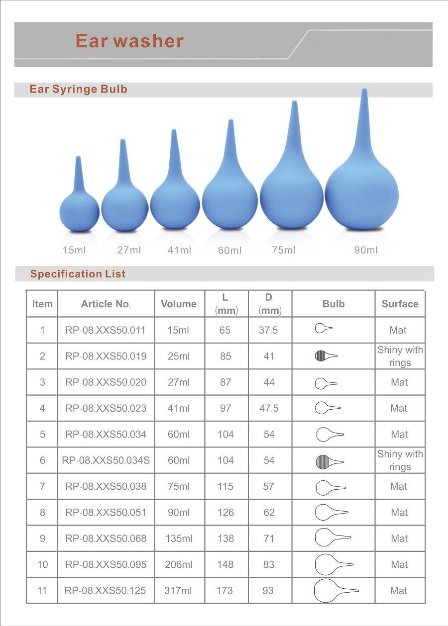 Goldenwell Disposable Medcal PVC Ear Ulcer Bulb or Ear Clearing Syringe