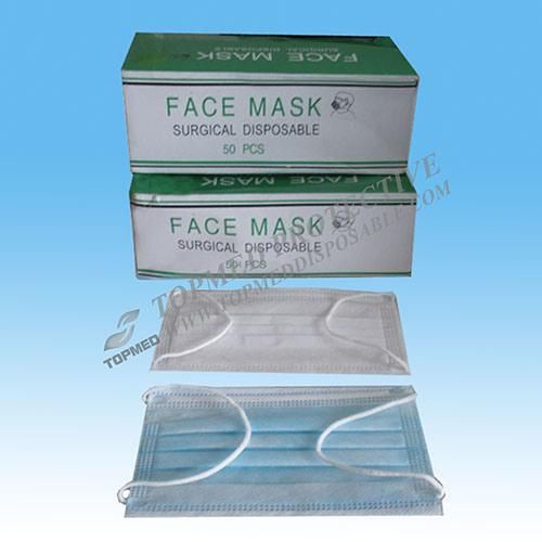 Medical 3ply Nonwoven Disposable Face Mask with Earloop or Tie