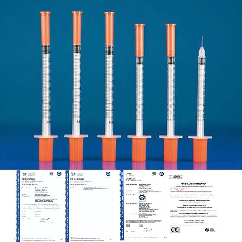 FDA Syringe 1ml Disposable Syringe with Needle