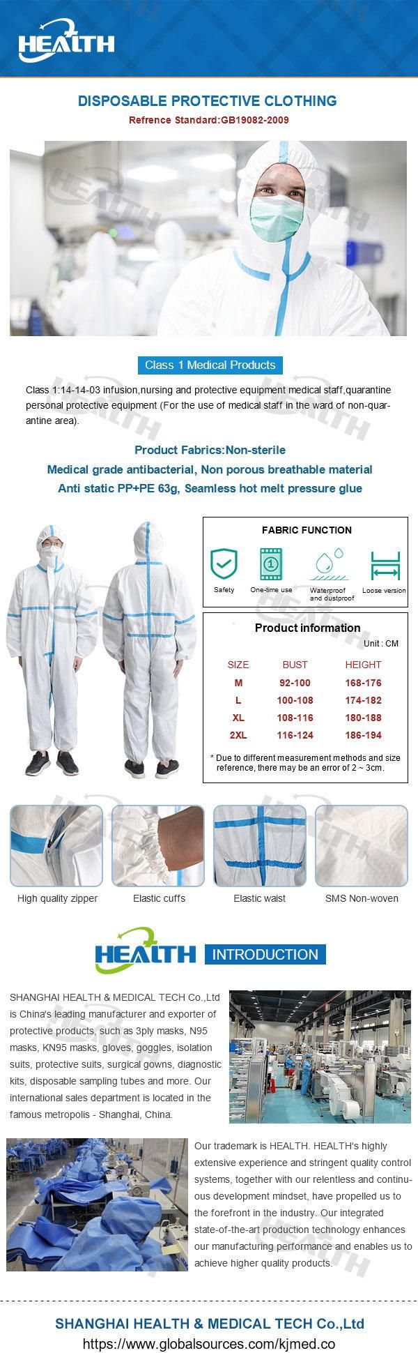 China Supplier of Protective Suit High Quality Disposable Personal Protective Suit for Sale