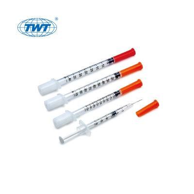 Medical Insulin Syringe with Fixed Ultra Fine Needle 0.5ml/1.0ml