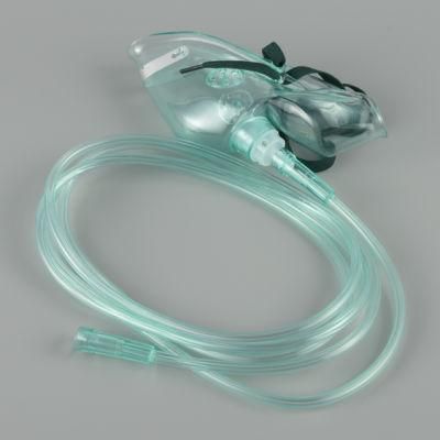 S M L XL PVC Disposable Medical Oxygen Mask with Tube