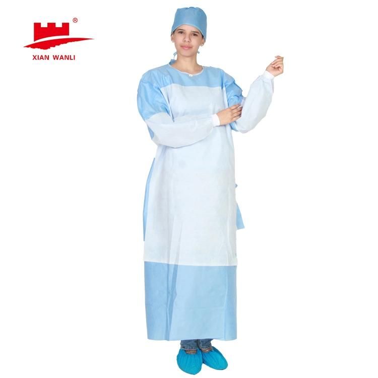 PE Water Proof Medical CPE PP Level 2 SMS Disposable Isolation Gown, Plastic Cheap Disposable PP PE Isolation Gown