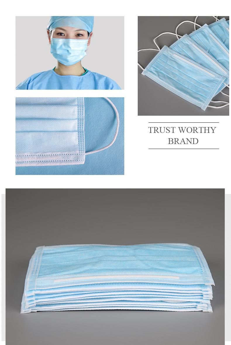 Kids Adult CE En14683 Type2r Bfe99% Disposable Surgical Face Mask