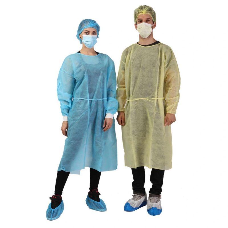 AAMI Level 123 Surgical Gown Film PPE Isolation Gown and High Quality SMS Non-Woven Coverall