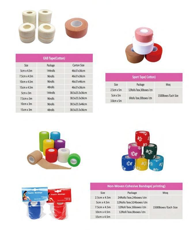 Disposable Elastic and Adhesive Bandage/Cohesive Bandage