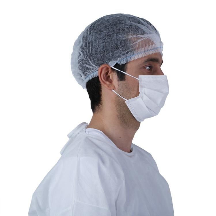 Morntrip White Non Woven Protective Disposable Hair Net Mob Cap