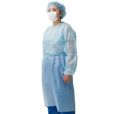 Nonwoven Disposable Factory Supplier PP with PE Medical Isolation Gown