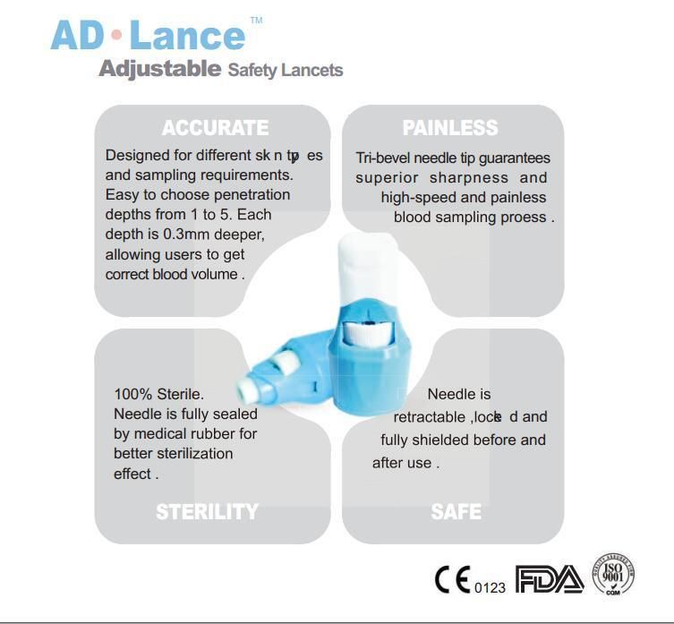 Disposable Adjustable Blood Safety Lancet