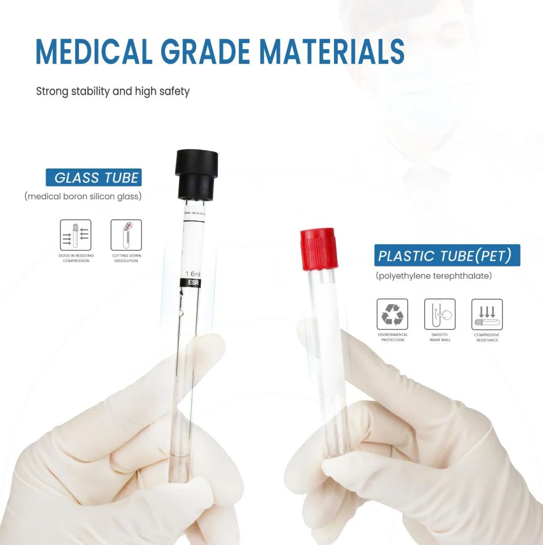 Wego Brand Good Price Medical Disposable Sterile Vacuum Blood Collection Tube for Single Use