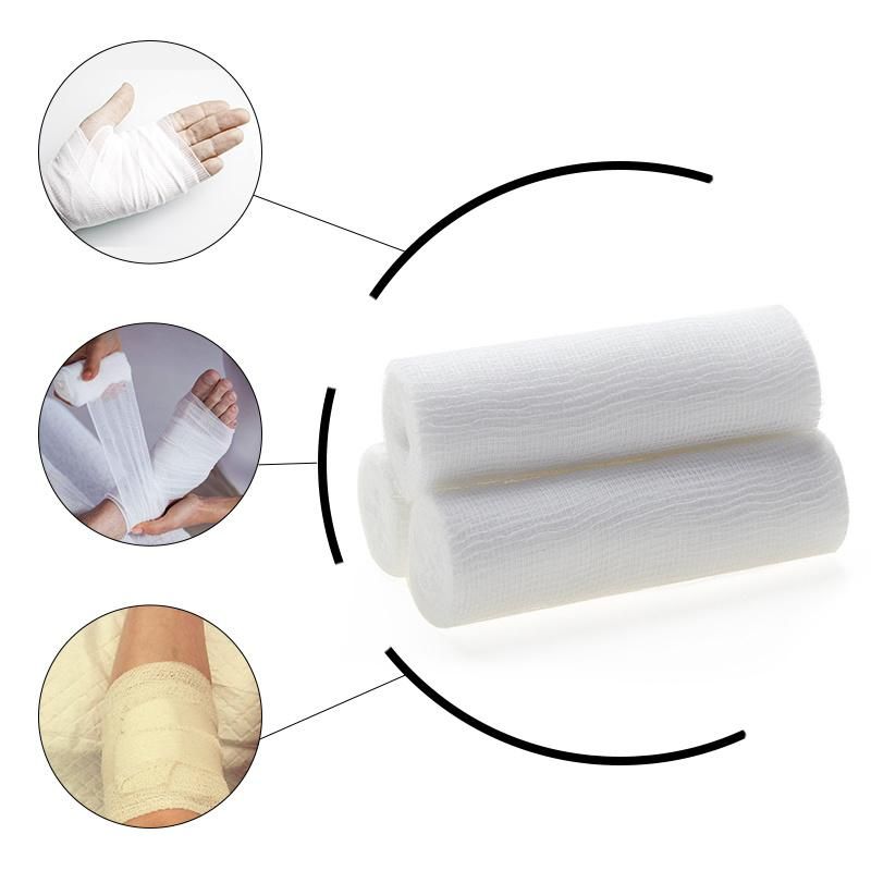 PBT White Gauze Cohesive First Aid Sterile Conforming Bandage and Roll