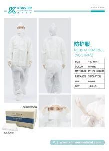 Anti- Bacterial &amp; Viral Type5/6 En14126 Waterproof Anti-Static Microporous Taped Coverall