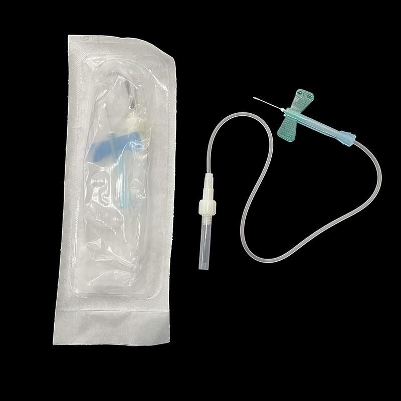 High Quality Butterfly Type Safety Blood Collection Needles with Push Button Holders