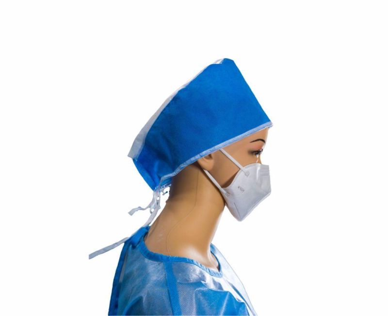 Multicoloured Disposable Anti-Slip Non Woven Cap Doctor Cap with Elastic