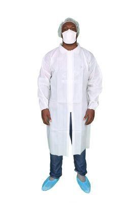 Disposable Lab Coats for Adults with Pockets Durable and Latex-Free White Lab Jackets