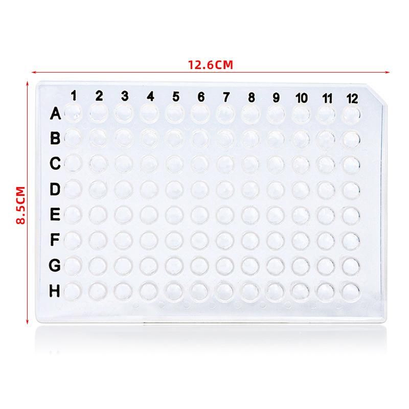 Factory Supply Wholesale Price 0.2ml Transparent Half Skirt 96well PCR Plate