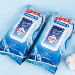 Custom Disposable Antiseptic Disinfectant Wipes Hands Cleansing Disinfecting 75% Alcohol Wet Wipes