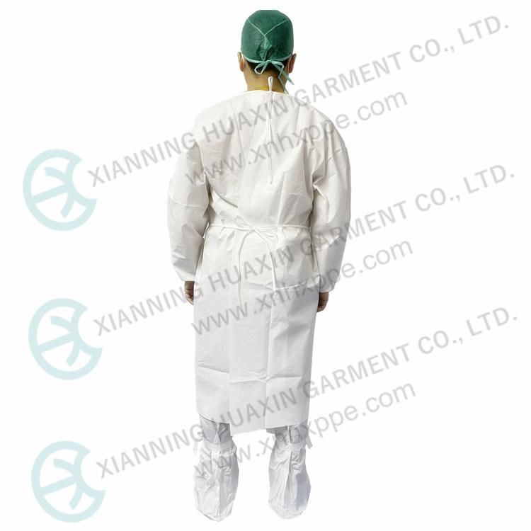 CE Certified Microporous Surgical Gown Disposable Type6 Isolation Gown with Elastic Cuff