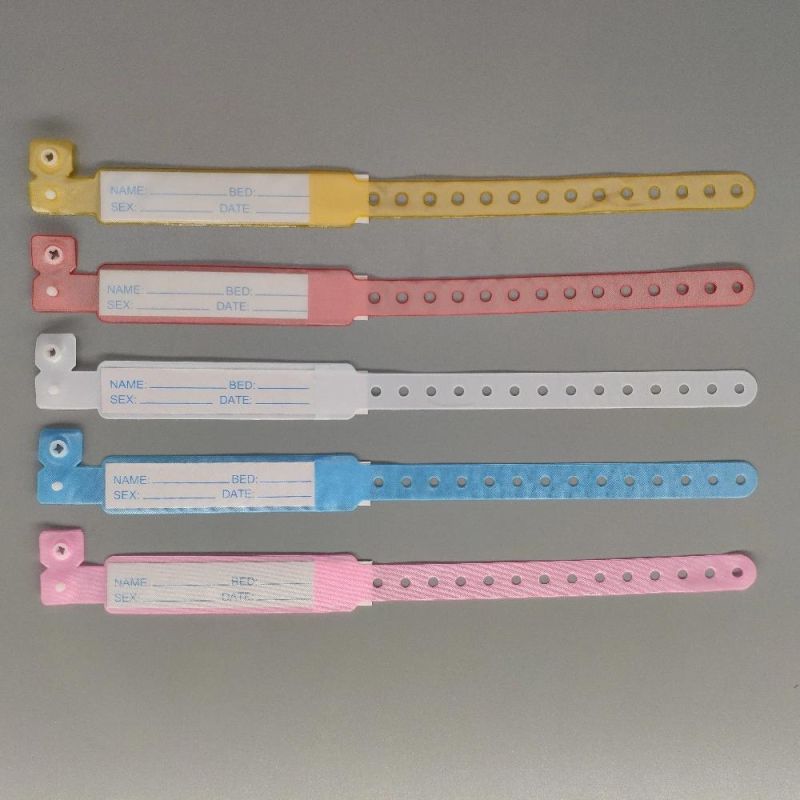 Card Insert Tpye Medical Adjustable PVC Child Patient Identification Bracelet