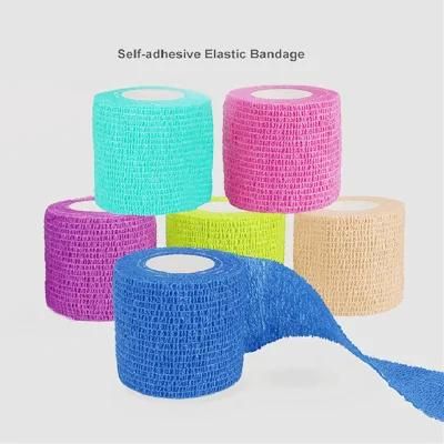 TUV Rheinland CE FDA Disposable Elastic Self Adhesive Cohesive Bandage for Wal-Mart Supermarket