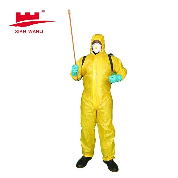 Cat III Type 3 Chemical Heavy Duty Safety Protection Suit Laminated Nonwoven