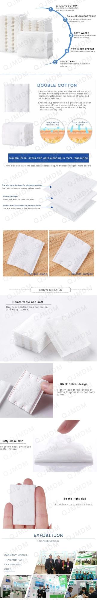 Disposable Cotton Facial Cleaning Towel From Disposable Soft Cotton Towel with Dry and Wet Dual-Use Pull Type Facial Towel