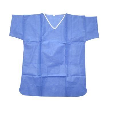 Non Sleeve Disposable Patient Gown with Best Quality Hospital Uniform