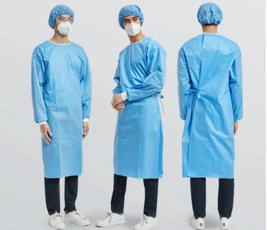 Hospital Disposable Gowns Non Woven Fabric for Disposable Surgical Gown