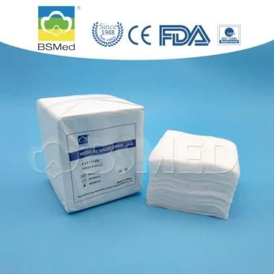 Medical Gauze Swabs Non-Folded and Folded Edge with Ce Approved