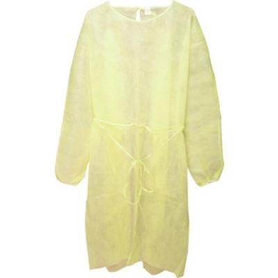 Disposable Protective Isolation Gown Knitted/Elastic Cuff Safety Clothing for Lab and Hospital