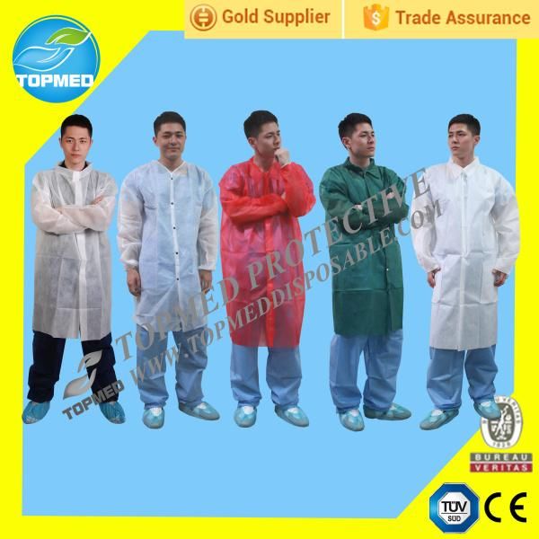 Disposable SBPP Lab Coat, Dotcot Coat, Worker Coat, Visitor Coat