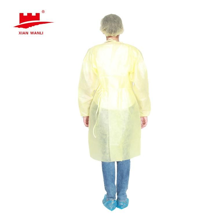 China Factory Supply Disposable SMS Nonwoven Fabrics Patient Surgical Gown with High Quality for Hospital Use