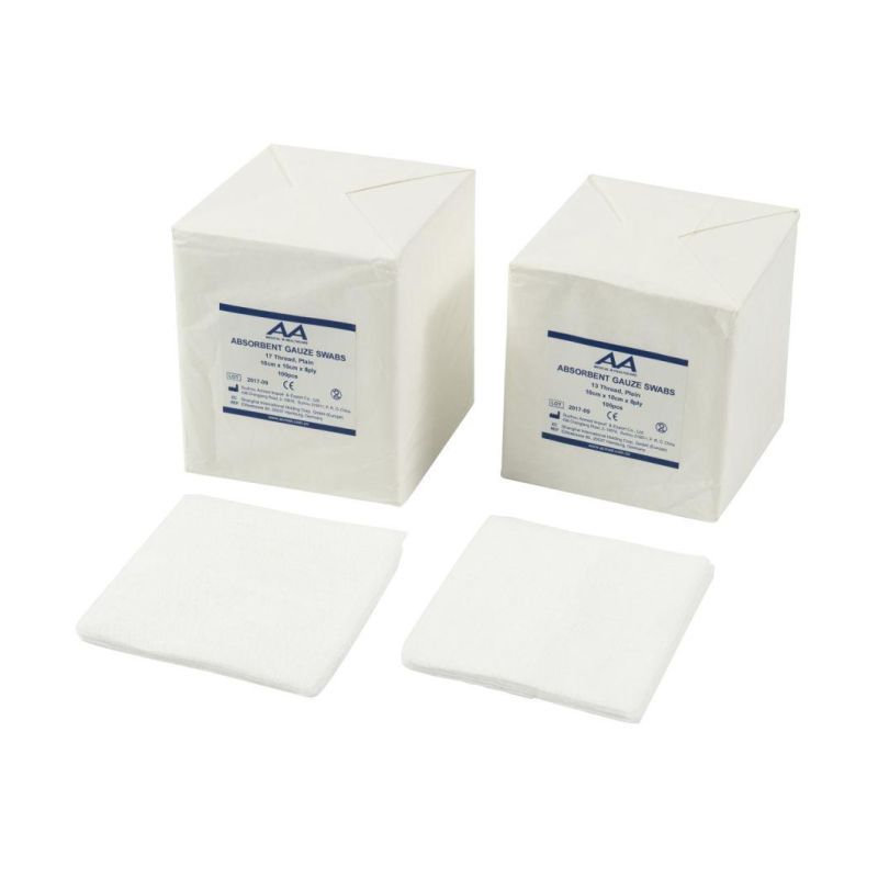 ISO / CE Absorbent Gauze Swabs -100% Cotton