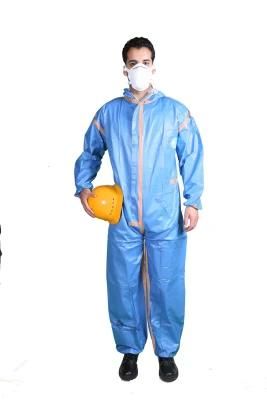Disposable Workwear Type 5-6 SMS Coverall with Tape