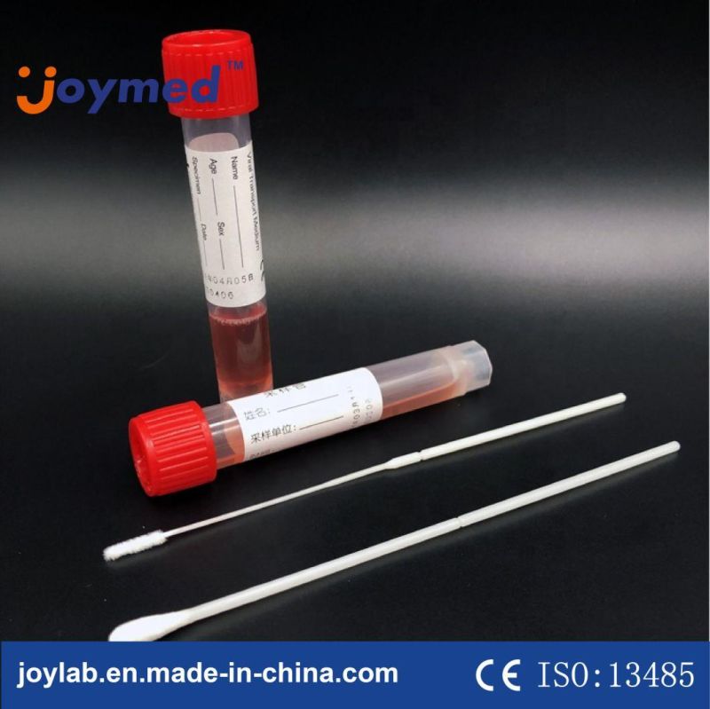 Viral Transport Tube Virus Collection Tube with Vtm Flocked Swab for Virus Storage Nasal Swab Oral Swab