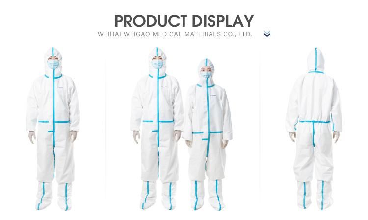 Full Length Coverall Disposable Safety Isolation Clothing Protective Suits