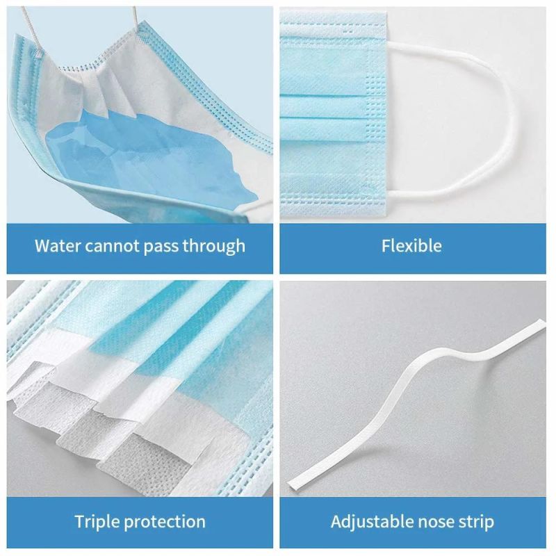 Disposable Face Mask 3ply Masks with Earloop Factory Direct Price