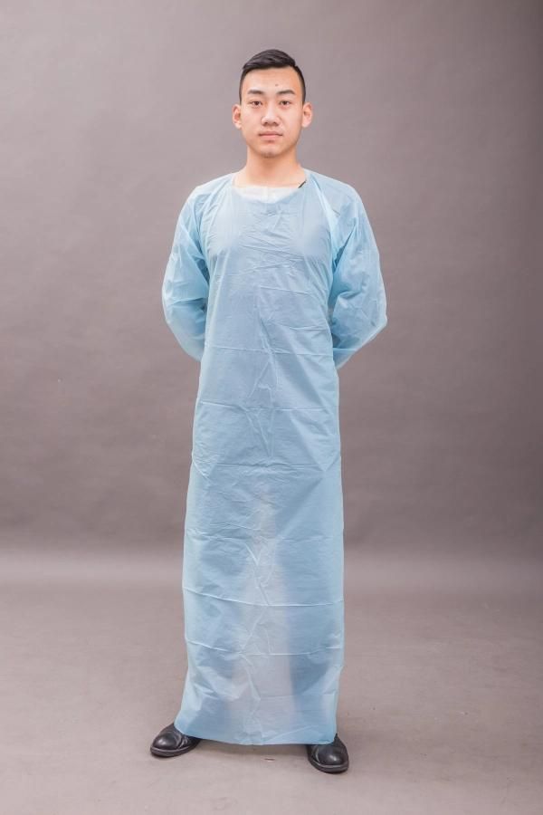 Disposable SMS PP Material Waterproof Non-Woven Fabric Disposable Protective Isolation Gown