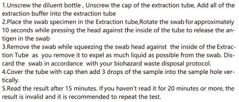 100% Rapid Reaction Antigen Rapid Diagnostic Kit Test Cassette