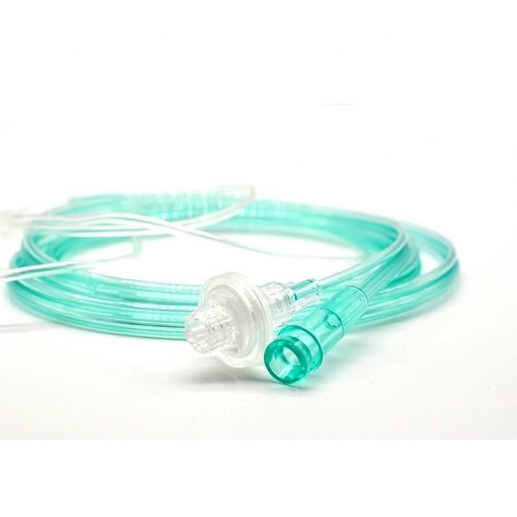 Disposable Medical Standard Length 2.1m PVC Nasal Oxygen Cannula