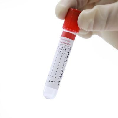 Hot Sale 10ml Clot Activator Vacuum Blood Collection Tube in Clinical Test