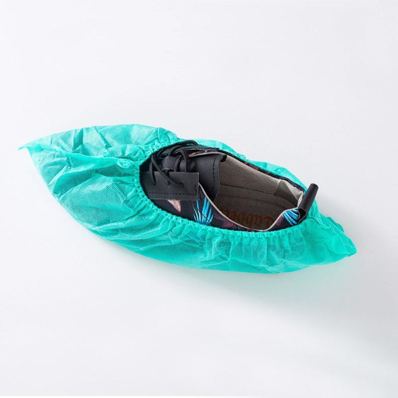 Non-Woven Waterproof Medical Disposable Plastic Shoe Cover with Print for Foot Protective