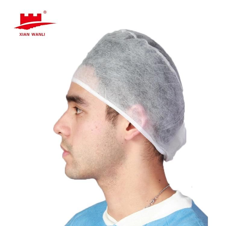 Surgical Nurse Bouffant Cap Nonwoven Clip Cap Hair Net Disposable Head Cover Mob Cap