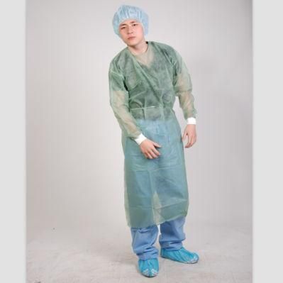 Medical Supplies Hospital TNT Waterproof Smock Gown for Single Use