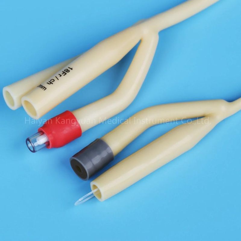 Tiemann Tip/ Straight Tip Silicone Coated Latex Foley Catheter